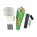 Talbot Torro Zestaw Badmintonowy 4-Attacker Plus (4x rakiety, 3x piłki, 1x siatka, 1x torba) - 1 zestaw